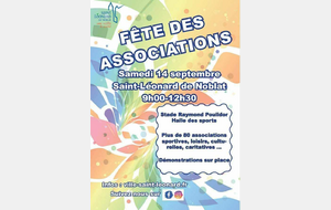 FETE DES ASSOCIATIONS SAMEDI 14 SEPTEMBRE